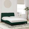 vidaXL Bed Frame with LED without Mattress Dark Green 120x200 cm Velvet