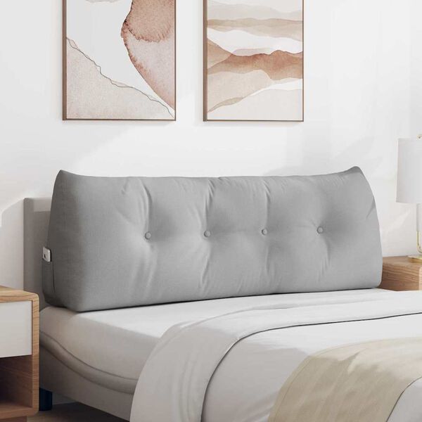 vidaXL Ryggkudde Moln Gr&aring; 140 x 24 x 50 cm tyg