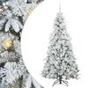 vidaXL Plast Hingad Julgran med 300 LED-lampor Vit 180 cm PE och PVC
