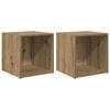 vidaXL TV-b&auml;nkset 2 pcs Artisan Ek 37 x 35 x 37,5 cm Konstruerat tr&auml;