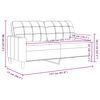 vidaXL Soffa 2-sits brun 140 cm sammet