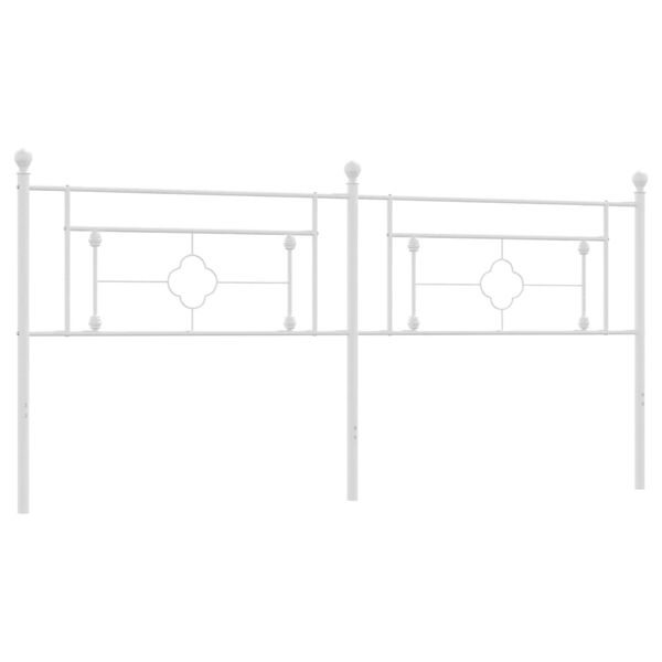 vidaXL Ers&auml;ttningsgavel metall vit 193 cm