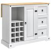 VidaXL K&ouml;ksf&ouml;rvaring med l&aring;da Vit och Honungsvax 112 x 70 x 91,5 cm
