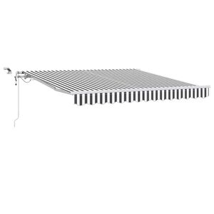 vidaXL Markis automatiskt inf&auml;llbar med LEDs antracit&vit 300x250 cm