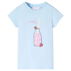 T-shirt f&ouml;r barn ljusbl&aring; 128