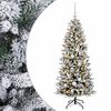 vidaXL Konstgjord julgran med julkulor 120 cm 150 LED-lampor Varmvit