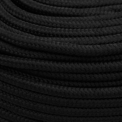 vidaXL Rep svart 8 mm 250 m polyester