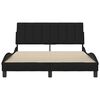 vidaXL Bed Frame without Mattress "Hanko" Black 140x200 cm Fabric