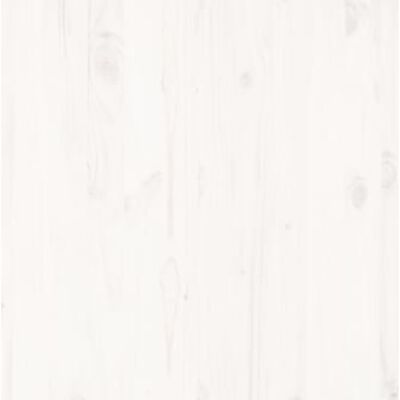 vidaXL Sängram vit massivt trä 120x190 cm