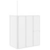 vidaXL Badsk&auml;rm Frostat glas 120 x 70 x 137 cm Aluminium