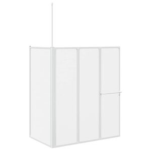 vidaXL Badsk&auml;rm Frostat glas 120 x 70 x 137 cm Aluminium