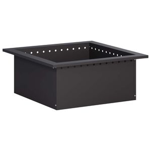 vidaXL Eldstad ring Svart 60 x 60 x 25 cm St&aring;l