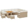 vidaXL Tr&auml;dg&aring;rdsoffset 12 st Beige konstrotting