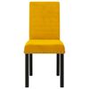 vidaXL Matstolar 2 st gul sammet