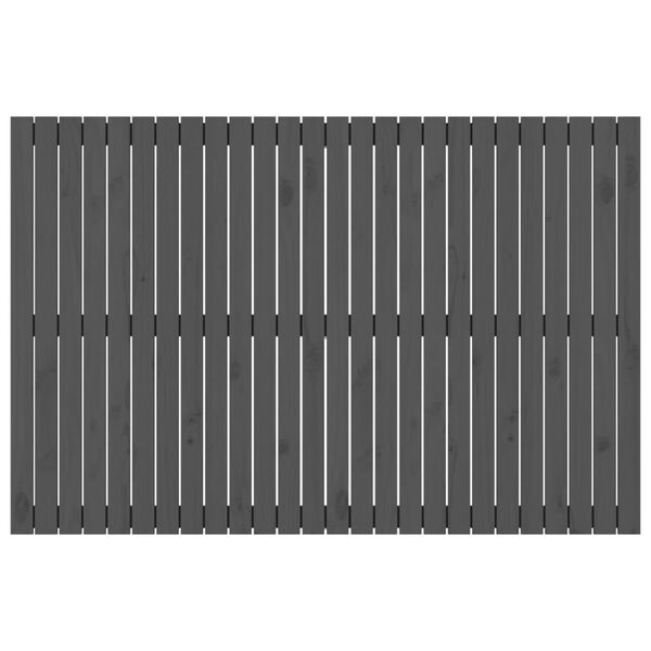 vidaXL V&auml;ggmonterad huvudgavel gr&aring; 166x3x110 cm massiv furu