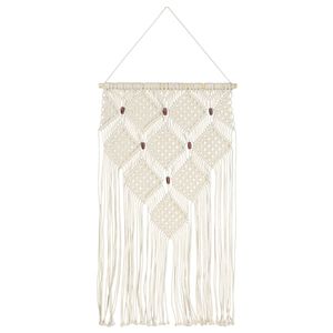 vidaXL V&auml;ggbonad makram&eacute; 40x80 cm bomull