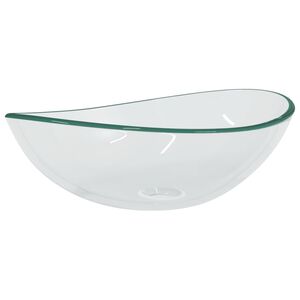 vidaXL Handfat h&auml;rdat glas 54,5x35x15,5 cm transparent
