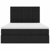 vidaXL F&ouml;rvaringss&auml;ng med LED med madrass Svart 140 x 200 cm Polyester