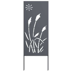 vidaXL Tr&auml;dg&aring;rds integritetssk&auml;rm Antracit 50 x 140 cm Kallvalsat st&aring;l