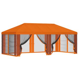 vidaXL Gazebo-tak med sidov&auml;ggar 6 x 3 m Orange Polyester 190