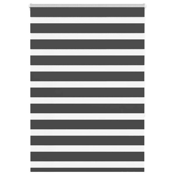 vidaXL Rullgardin zebra svart 100x150 cm tyg bredd 95,9 cm polyester