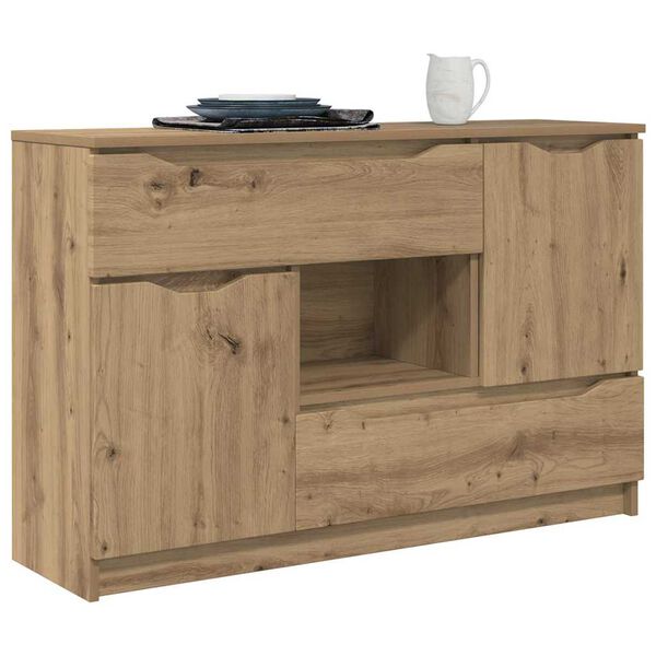 vidaXL Sideboard med l&aring;da Artisan Ek 100 x 30 x 65,6 Konstruerat tr&auml;