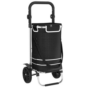vidaXL Shoppingvagn Svart 36,5 x 46,5 x 100,5 cm Oxford tyg