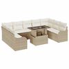 vidaXL Tr&auml;dg&aring;rdsoffset 10 st Beige Poly rattan