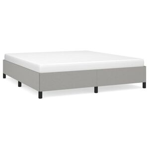 vidaXL S&auml;ngram utan madrass ljusgr&aring; 180x200 cm tyg