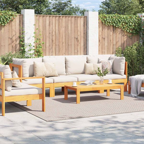 vidaXL Omr&aring;desmattor Fyrkantig Kr&auml;m 240 x 240 cm