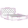 vidaXL Bed Frame without Mattress Black 140x190 cm Fabric