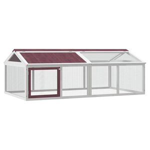 vidaXL Utomhusbur brun 200x112,5x74 cm massiv furu