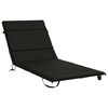 vidaXL Solstol Kudde GEMERT 100% Polyester Svart 200 x 70 x 3 cm