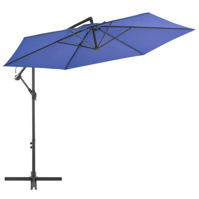 vidaXL Frihängande parasoll med aluminiumstång 300 cm blå