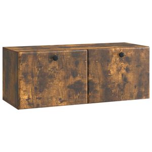 vidaXL V&auml;ggmonterad TV-b&auml;nk 78,5 x 31 x 30 cm R&ouml;kt ek Konstruerat tr&auml;