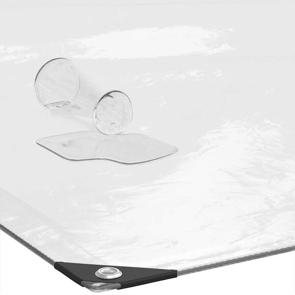 vidaXL Klar presenning med &ouml;ljetter 6x10 m polyeten