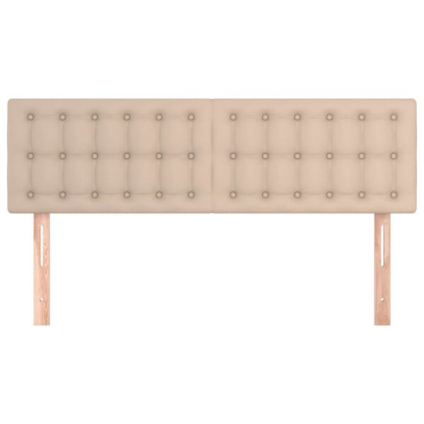 vidaXL Huvudgavlar 2 st cappuccino 72x5x78/88 cm konstläder