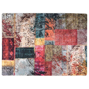 vidaXL Matta tv&auml;ttbar lappm&ouml;nster 120x180 cm flerf&auml;rgad