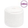 vidaXL B&aring;tlina helvit 18 mm 100 m polypropylen