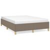 vidaXL S&auml;ngram utan madrass taupe 140x200 cm tyg