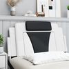 vidaXL Headboard Cushion "Viana" White and Black 100 cm Faux Leather