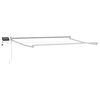 vidaXL Manuell utdragbar markis med LED-lampor Svart 3 x 2,5 m