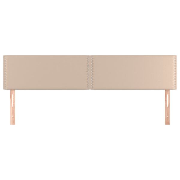 vidaXL Huvudgavlar 2 st cappuccino 80x5x78/88 cm konstläder