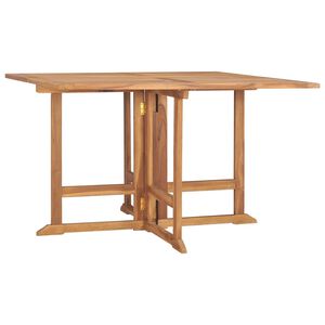 vidaXL Hopf&auml;llbart matbord f&ouml;r tr&auml;dg&aring;rden 110x110x75 cm massiv teak