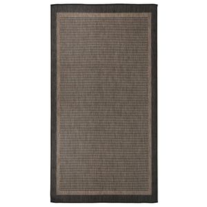 vidaXL Utomhusmatta plattv&auml;vd 80x150 cm m&ouml;rkbrun