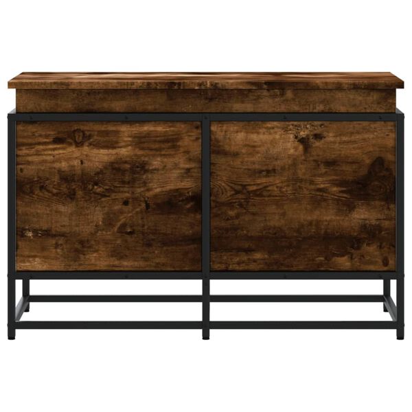 vidaXL Förvaringslåda lock rökfärgad ek 80x40x51,5 cm konstruerat trä