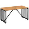 vidaXL Utomhusbord Svart och Brunt 80 x 40 x 40 cm konstrotting