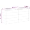 vidaXL Odlingsl&aring;da upph&ouml;jd gr&aring; 200x50x91 cm WPC