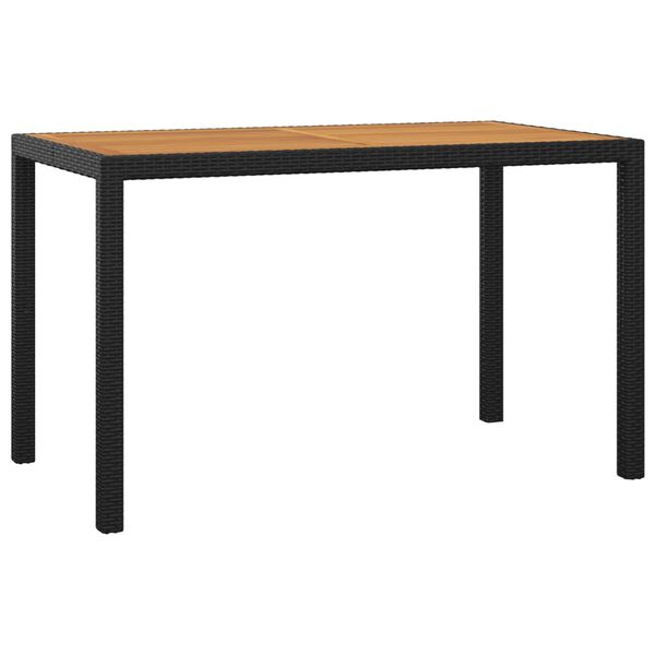 vidaXL Matgrupp f&ouml;r tr&auml;dg&aring;rden med dynor 5 delar konstrotting svart