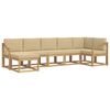 vidaXL Utomhussoffset 7 st Vit och Beige Polyester
